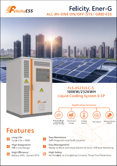 FLS-ES232LC-S 232,9kWh modulegebaseerde energieopslagsystemen